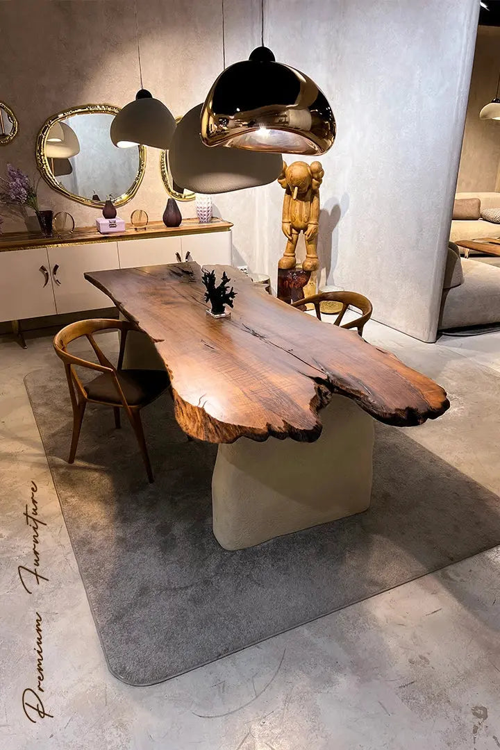 Wabi-Sabi Solid Walnut Dining Table