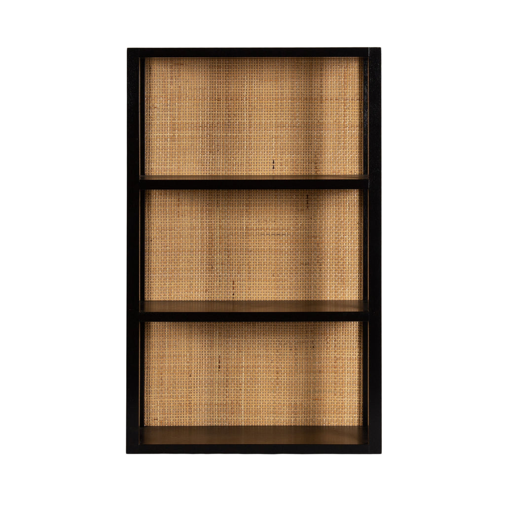 Ori Rattan/Wood Wall Shelf