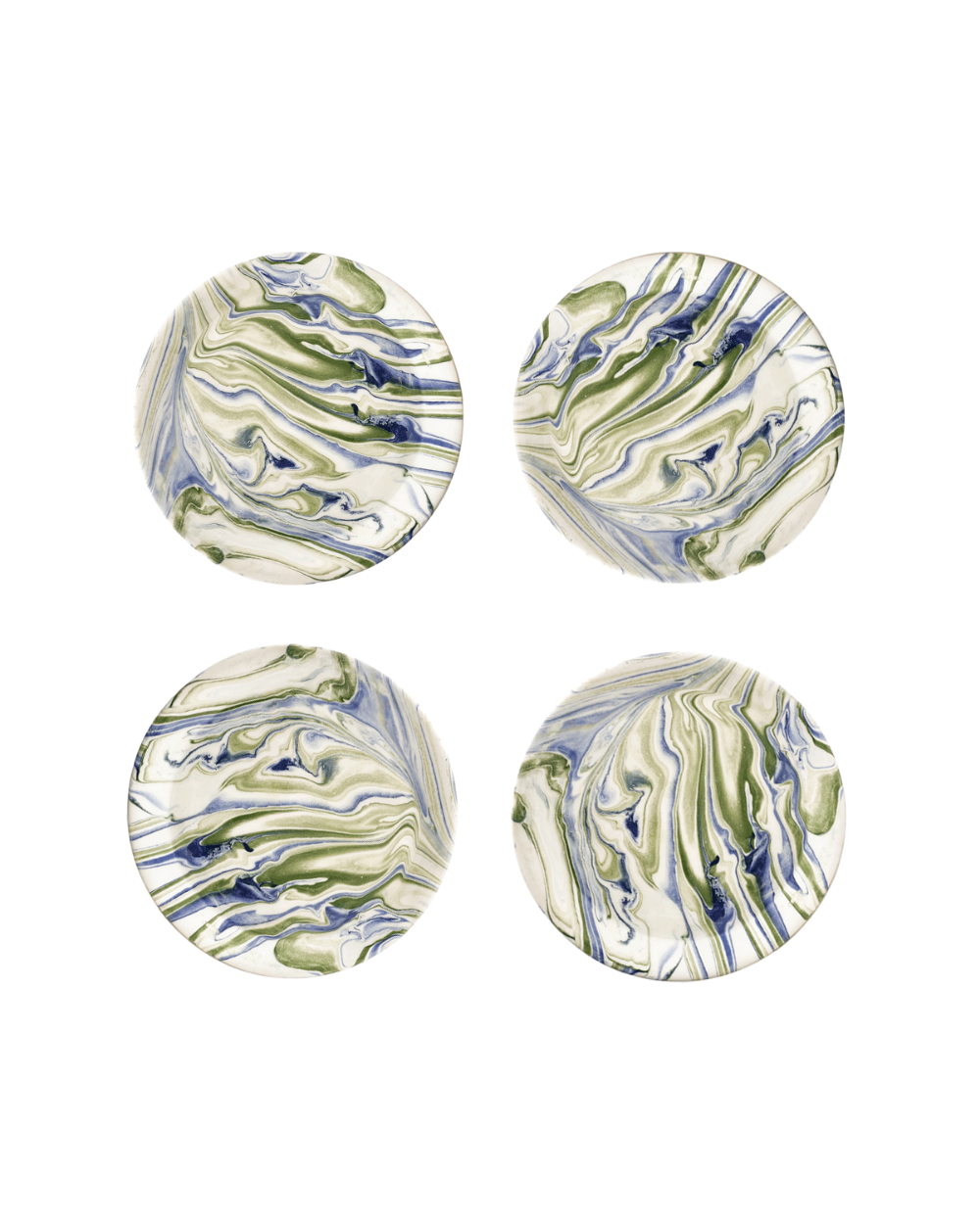 Marbled Ocean Salad Plate - Set of 4