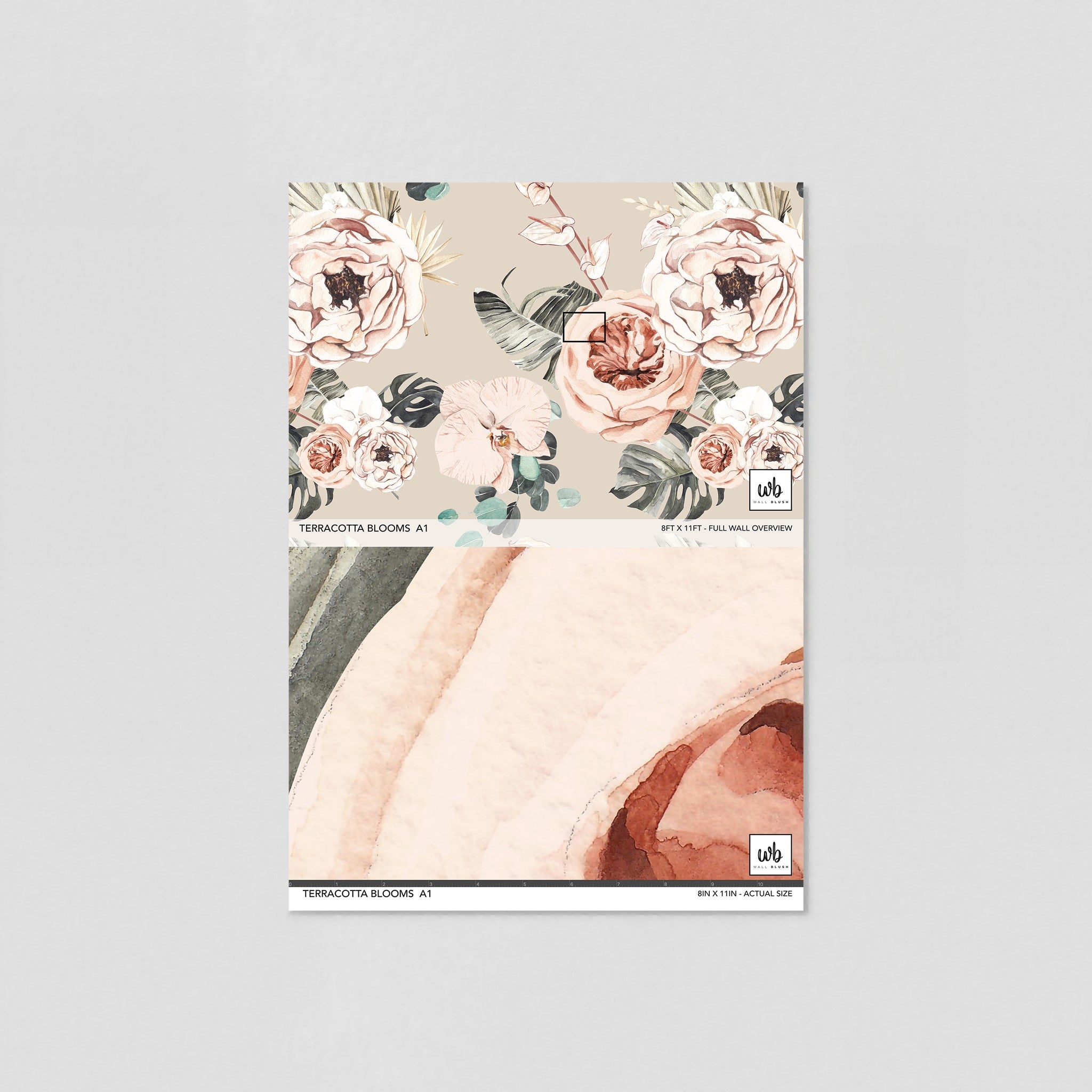Terracotta Blooms Wallpaper