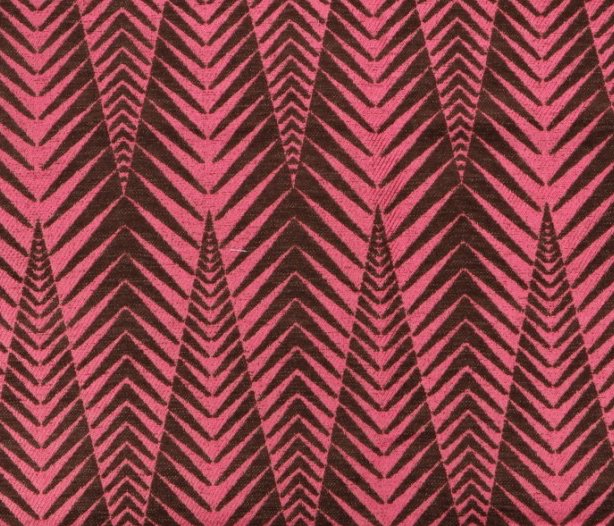 Chevron Velvet Pillow Cover in Fuchsia + Brown