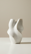 Sculptural marble vase