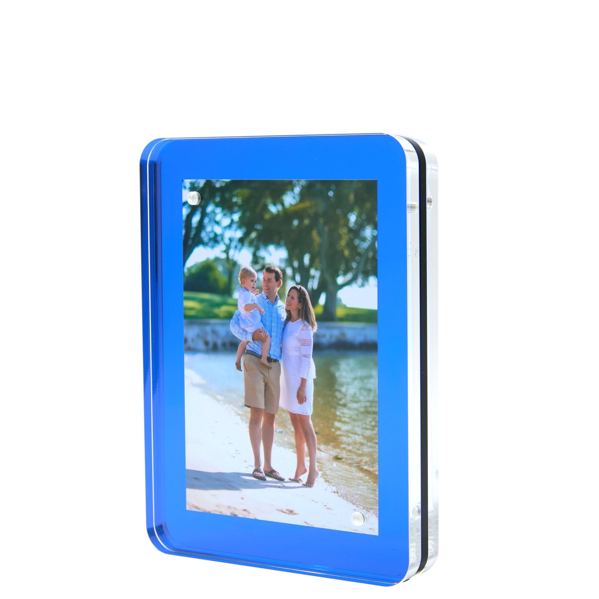 Sea Glass Blue Acrylic 4" x 6" Flip Frame