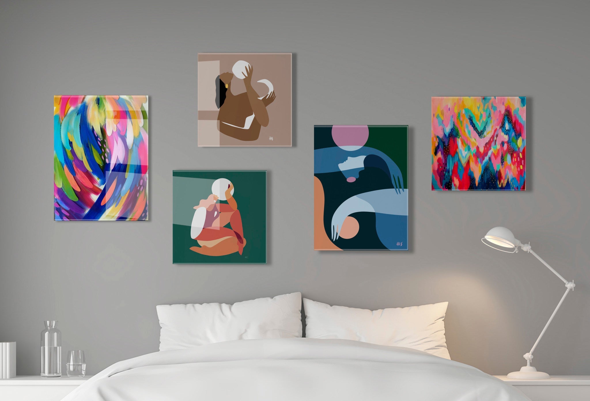 How the Sun Loves the Moon Floating Acrylic Art by Maggie Stephenson