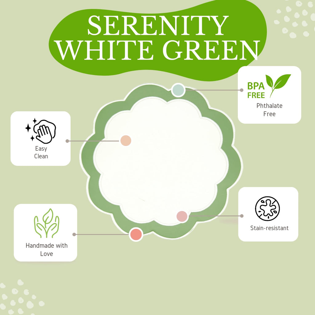 SERENITY WHITE FAUX LEATHER PLACEMAT (Set Of 4)