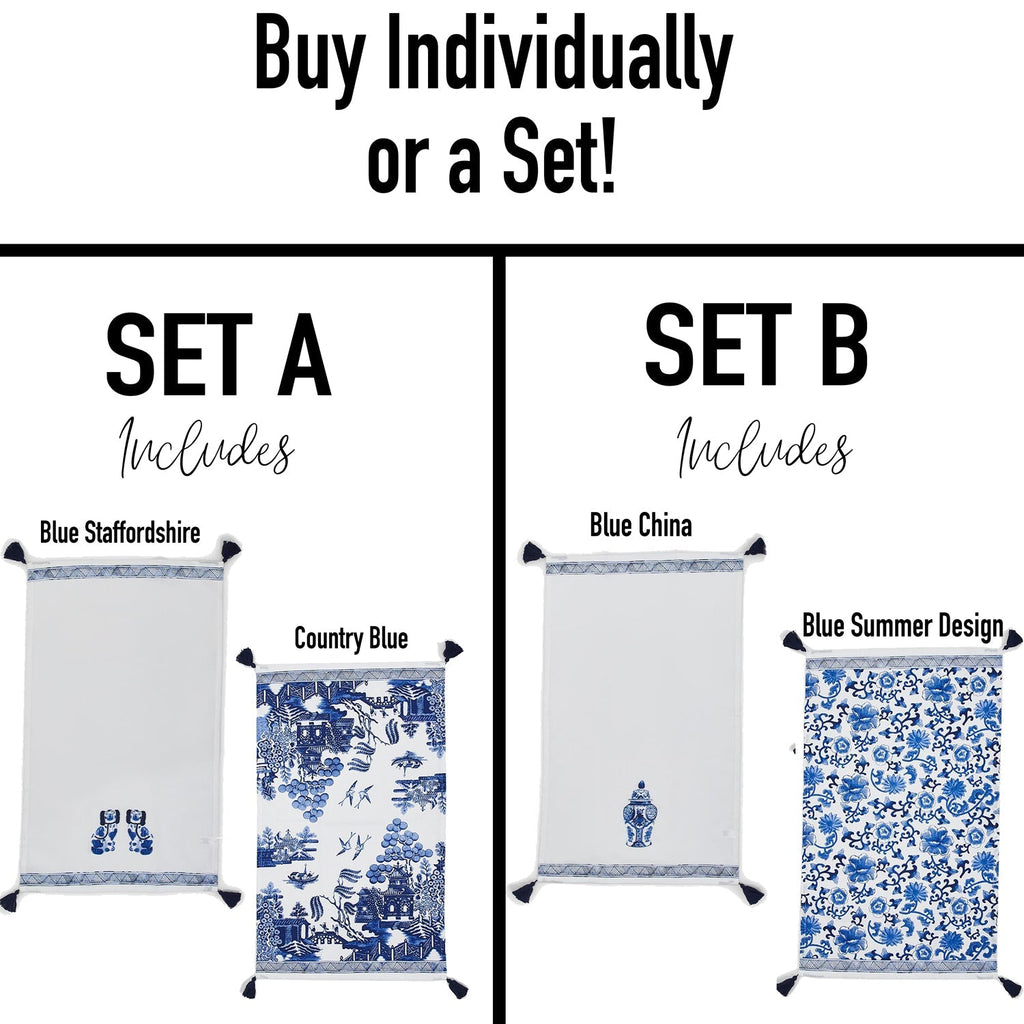 Blue & White Chinoiserie Tea Towels