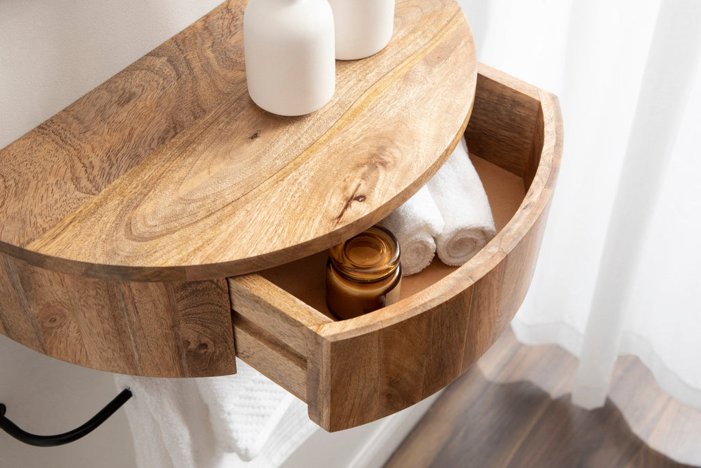 Reid Floating Wood Side Table