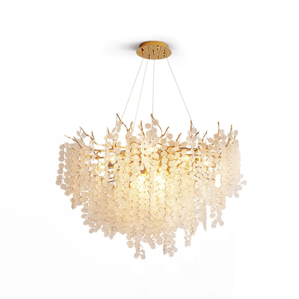 Shiro Noda Glass Coin Chandelier