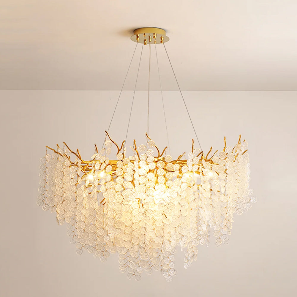Shiro Noda Glass Coin Chandelier