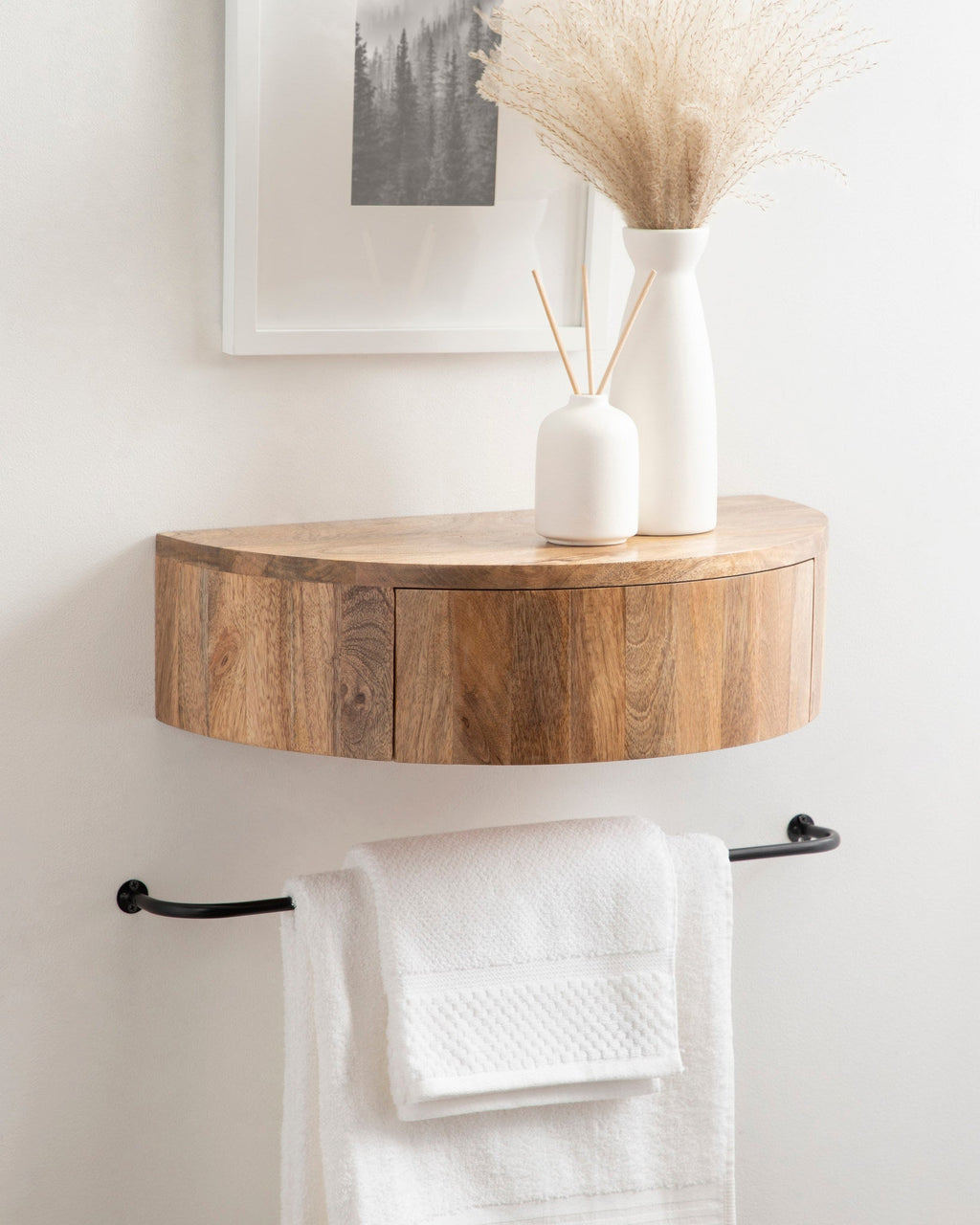 Reid Floating Wood Side Table