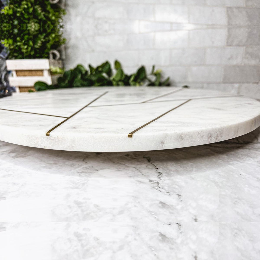 Marble & Gold Lazy Susan