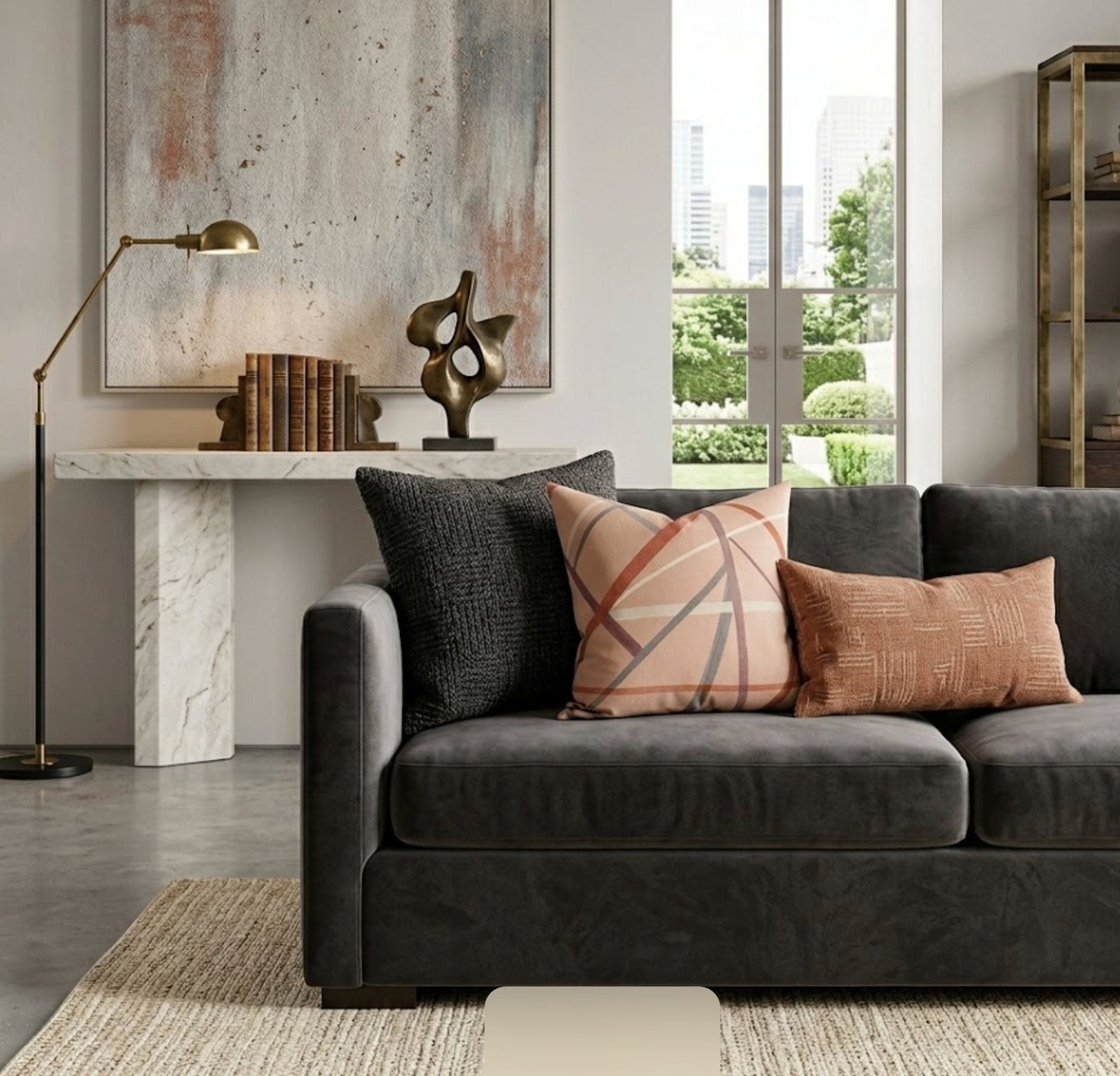 Simpatico Pillow Cover in Terracotta, Kelly Wearstler Textiles