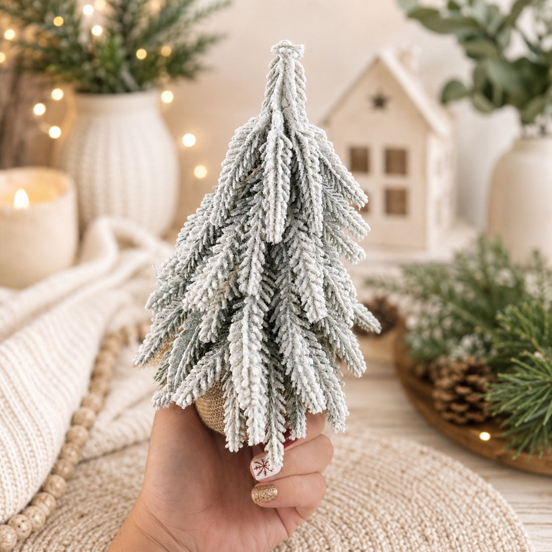 Flocked Mini Christmas Trees