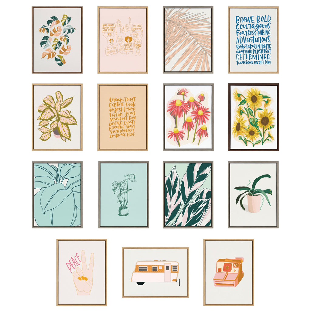 Sylvie Delight in the Moment 3 and 4 Framed Canvas by Alicia Schultz