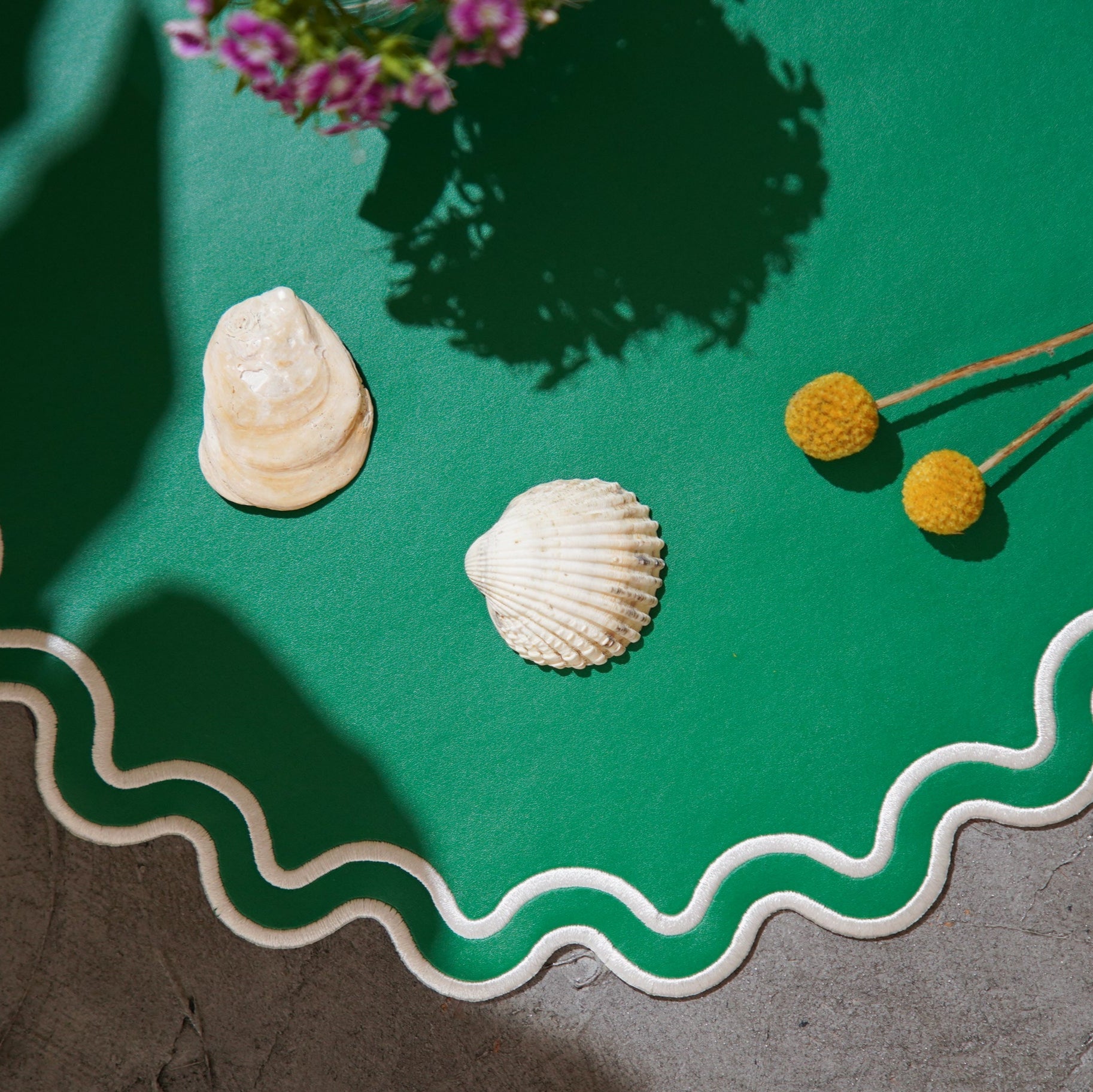 SOLACE GREEN FAUX LEATHER PLACEMAT (Set Of 4)