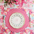 SOLSTICE PINK SCALLOPED FAUX LEATHER PLACEMAT (Set Of 4)