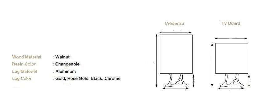 Osso Walnut & Resin Credenza