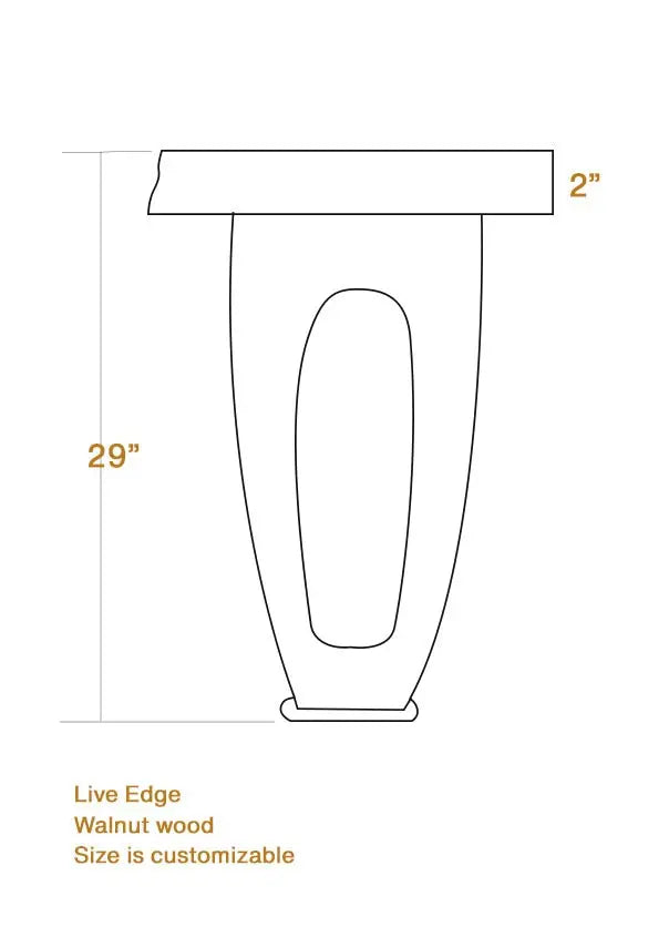 Solid Walnut Sculptural Console Table