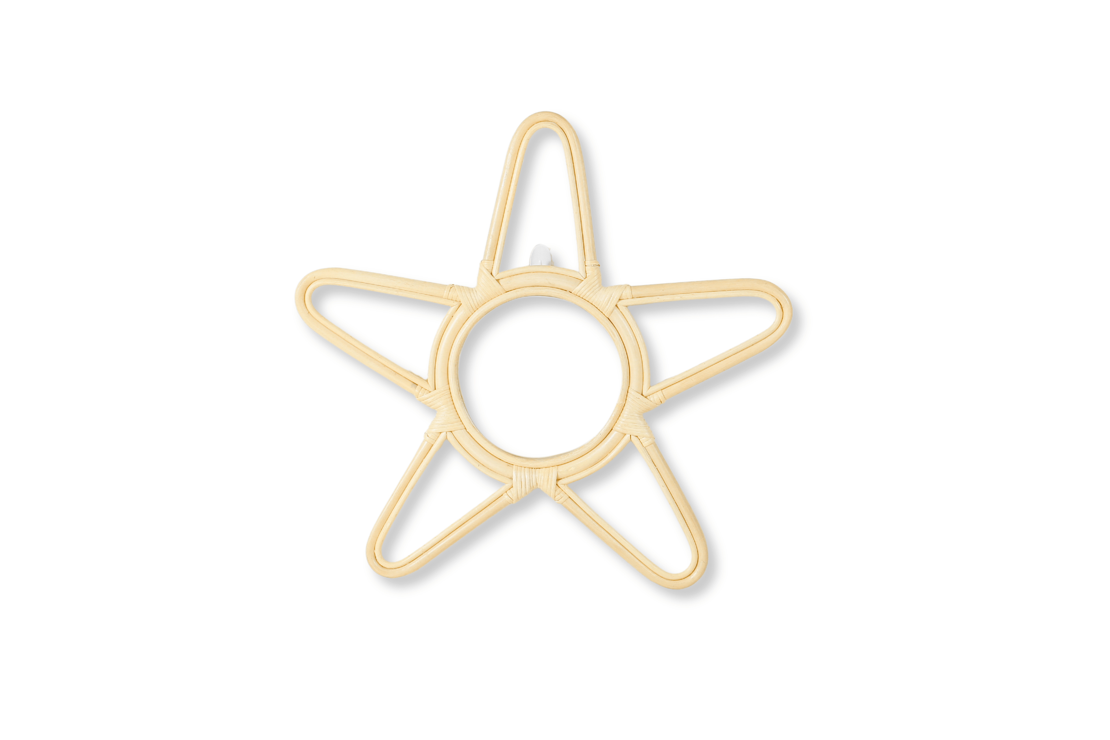 Natural Rattan Star Wall Mirror