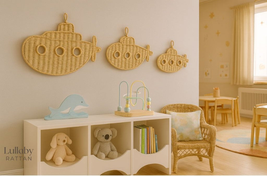 Natural Rattan Submarine Wall Decor