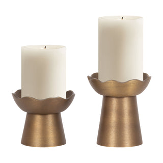 Alessia Metal Candleholder Set