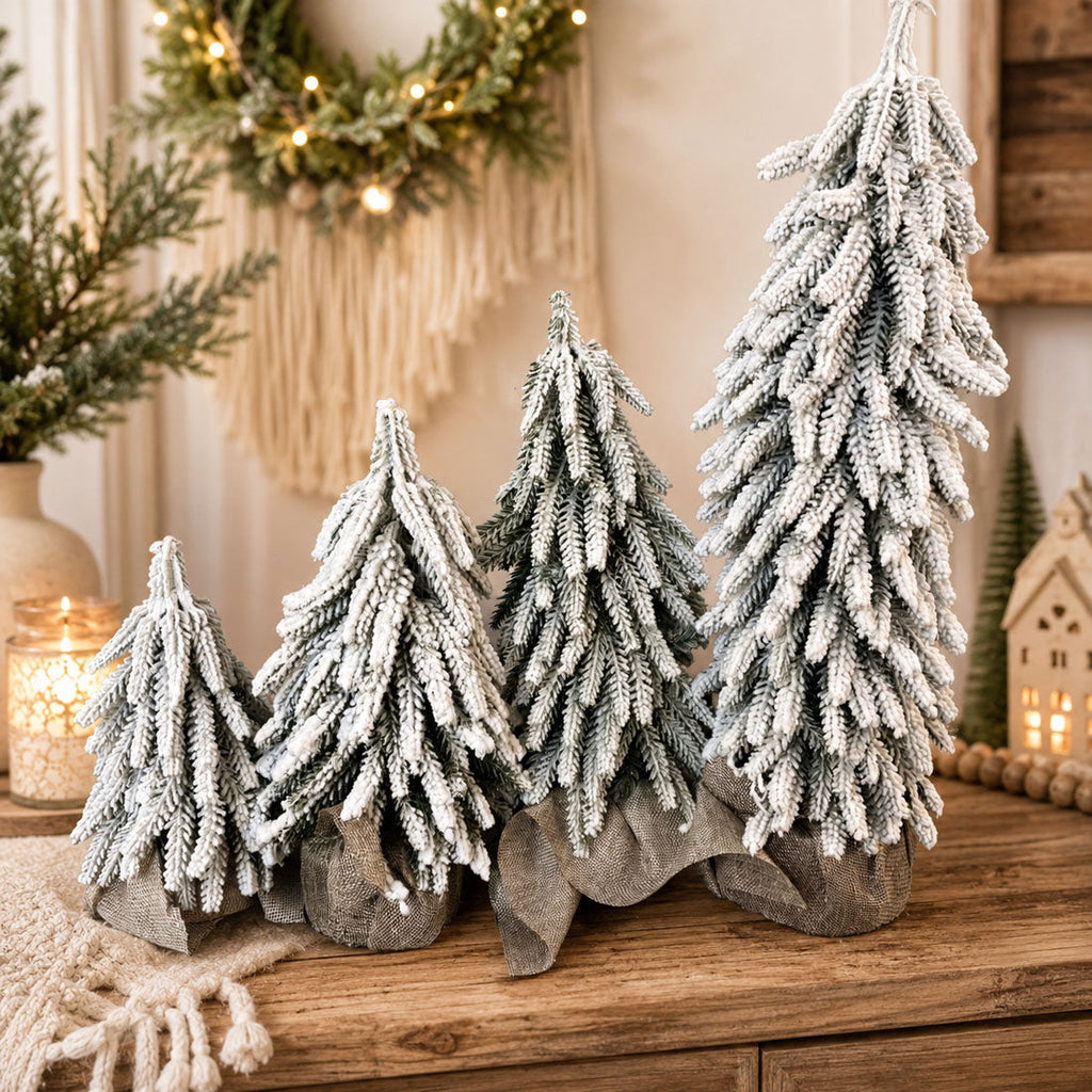 Flocked Mini Christmas Trees