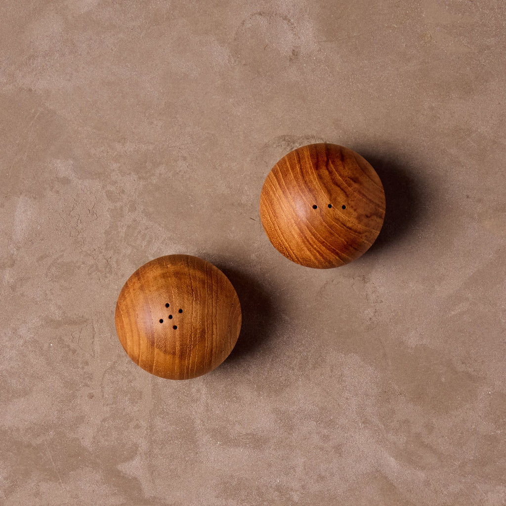 Teak Salt & Pepper Shaker Set