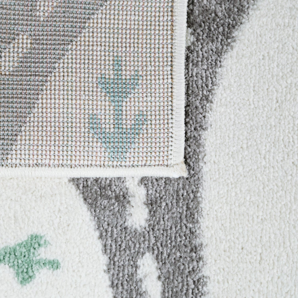 Nursery Rug Nino with Town Streets and Cars Motif in Pastel Colors