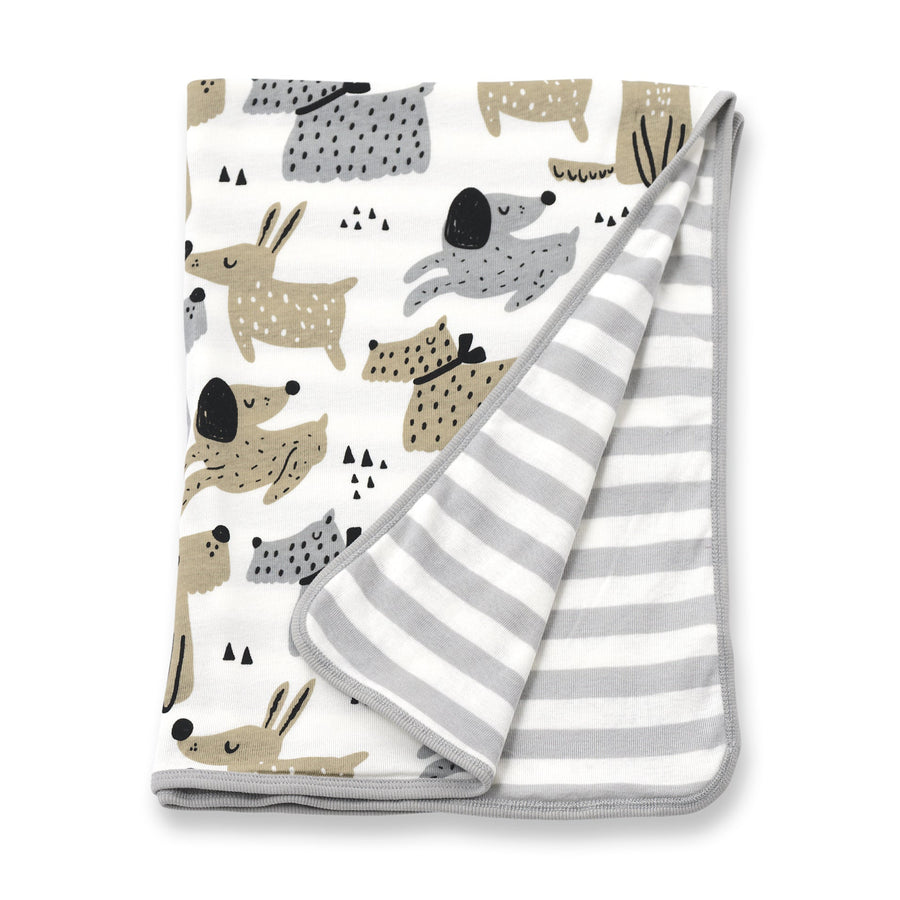 Puppy Dogs Cotton Stroller Blanket