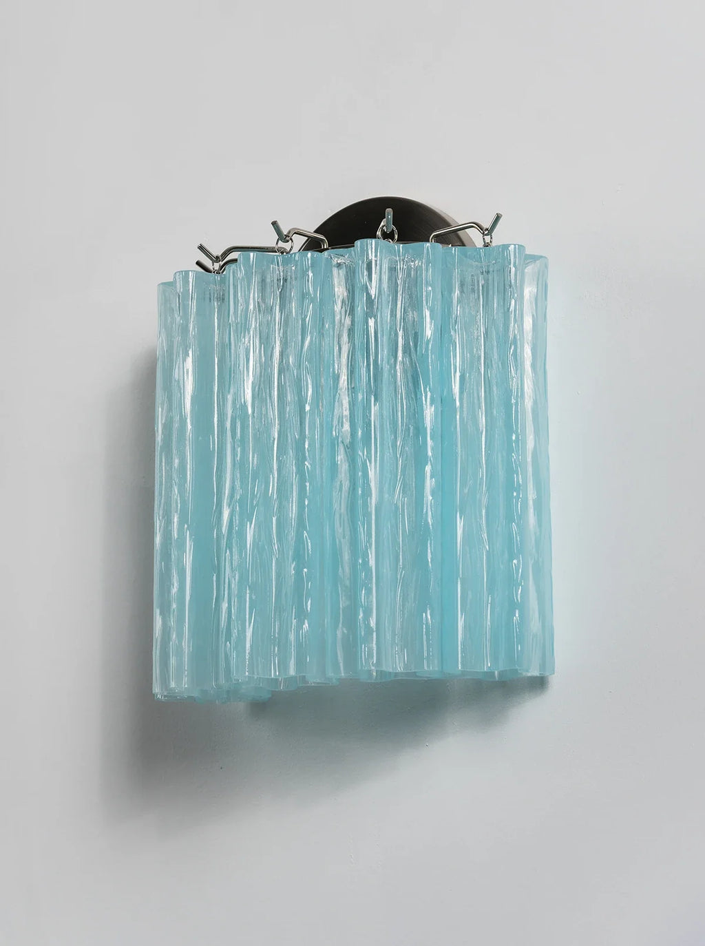Textured Art Glass Tubular Wall Lamp