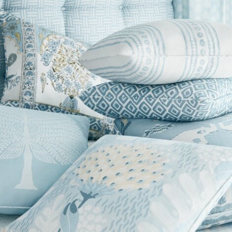Thibaut Tiverton Pillow Cover in Spa Blue, Thibaut Pillows