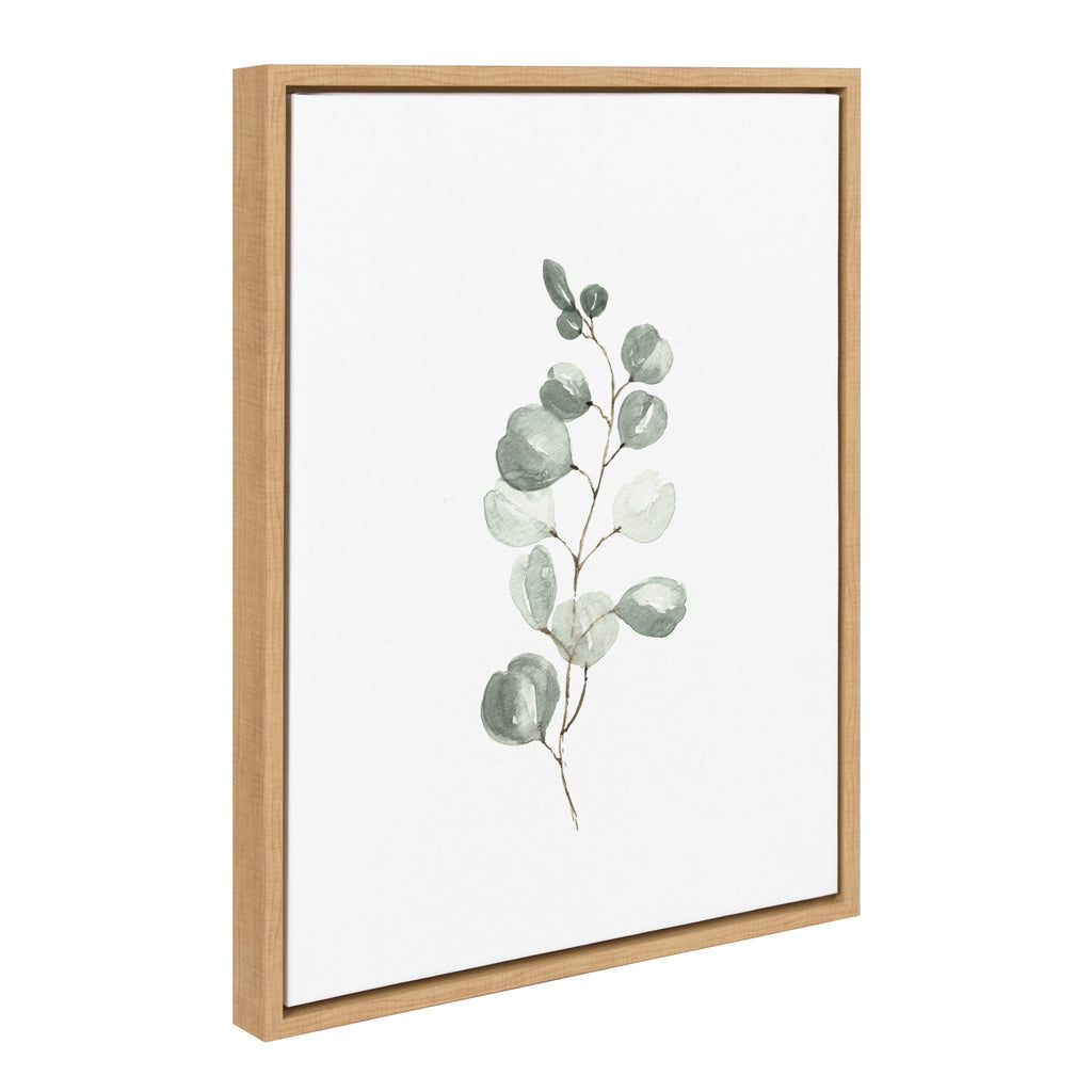 Sylvie Eucalyptus 4a, Eucalyptus 4b and Modern Sage Green Botanical Line Sketch Print 1 and 3 Framed Canvas Art Set by Various Artists