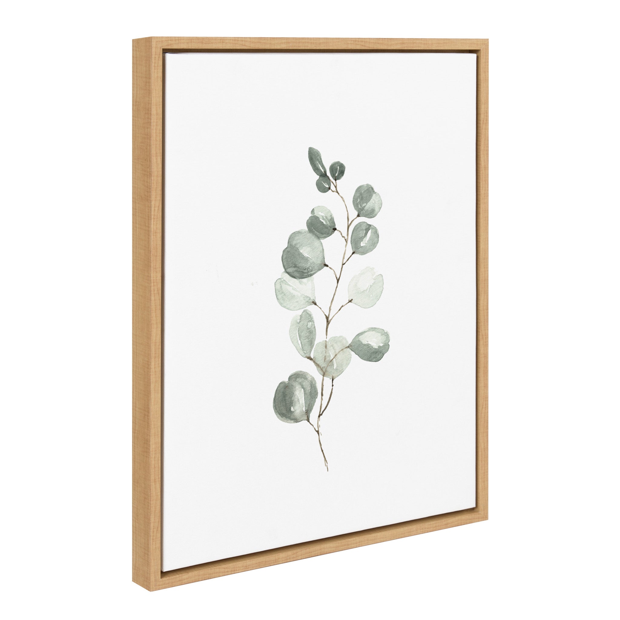 Sylvie Eucalyptus 4a, Eucalyptus 4b and Modern Sage Green Botanical Line Sketch Print 1 and 3 Framed Canvas Art Set by Various Artists