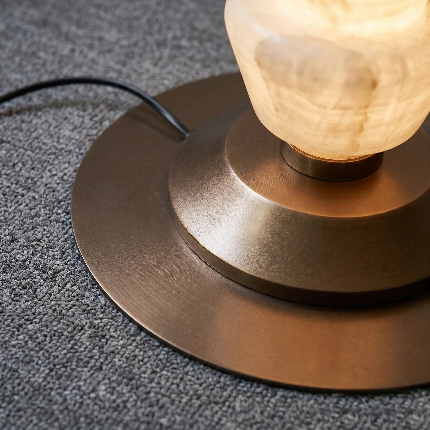 Totem Stacked Alabaster Floor Lamp