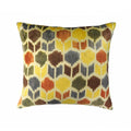 Tulips Silk Velvet Ikat Throw Pillow Cover, 20 X 20