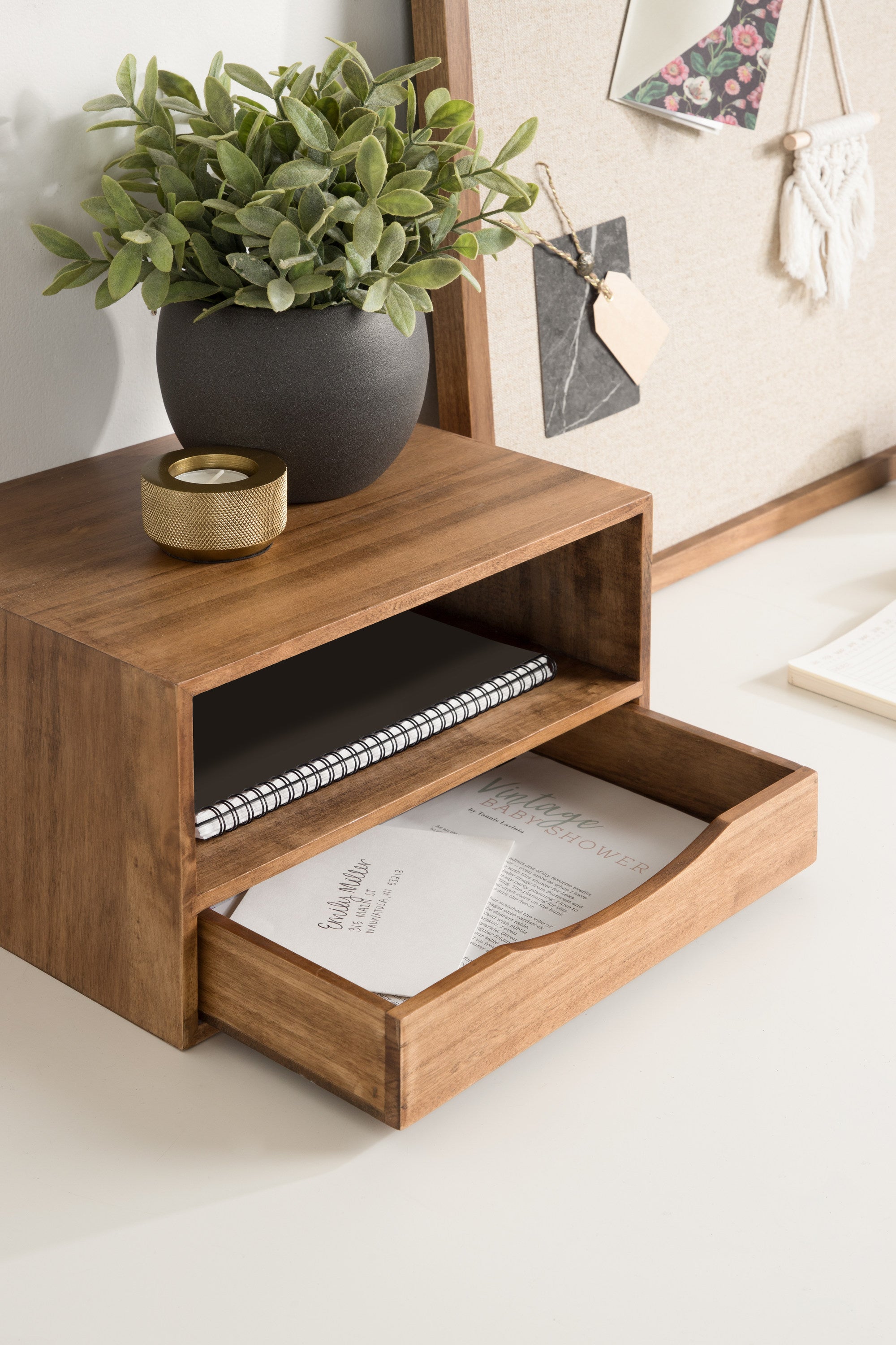 Hutton Floating Wall Shelf with Drawer