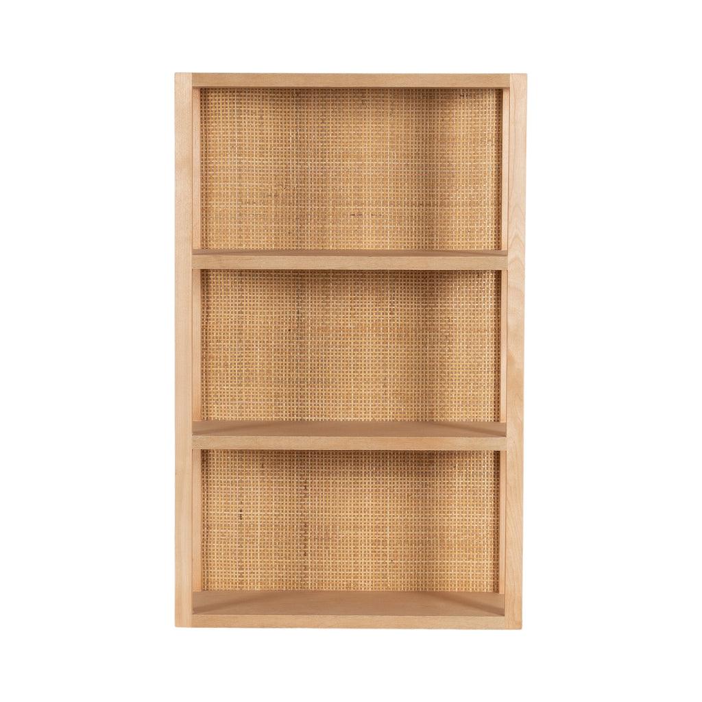 Ori Rattan/Wood Wall Shelf