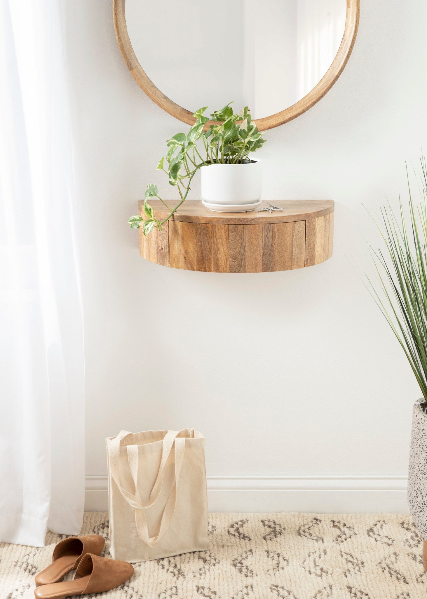 Reid Floating Wood Side Table