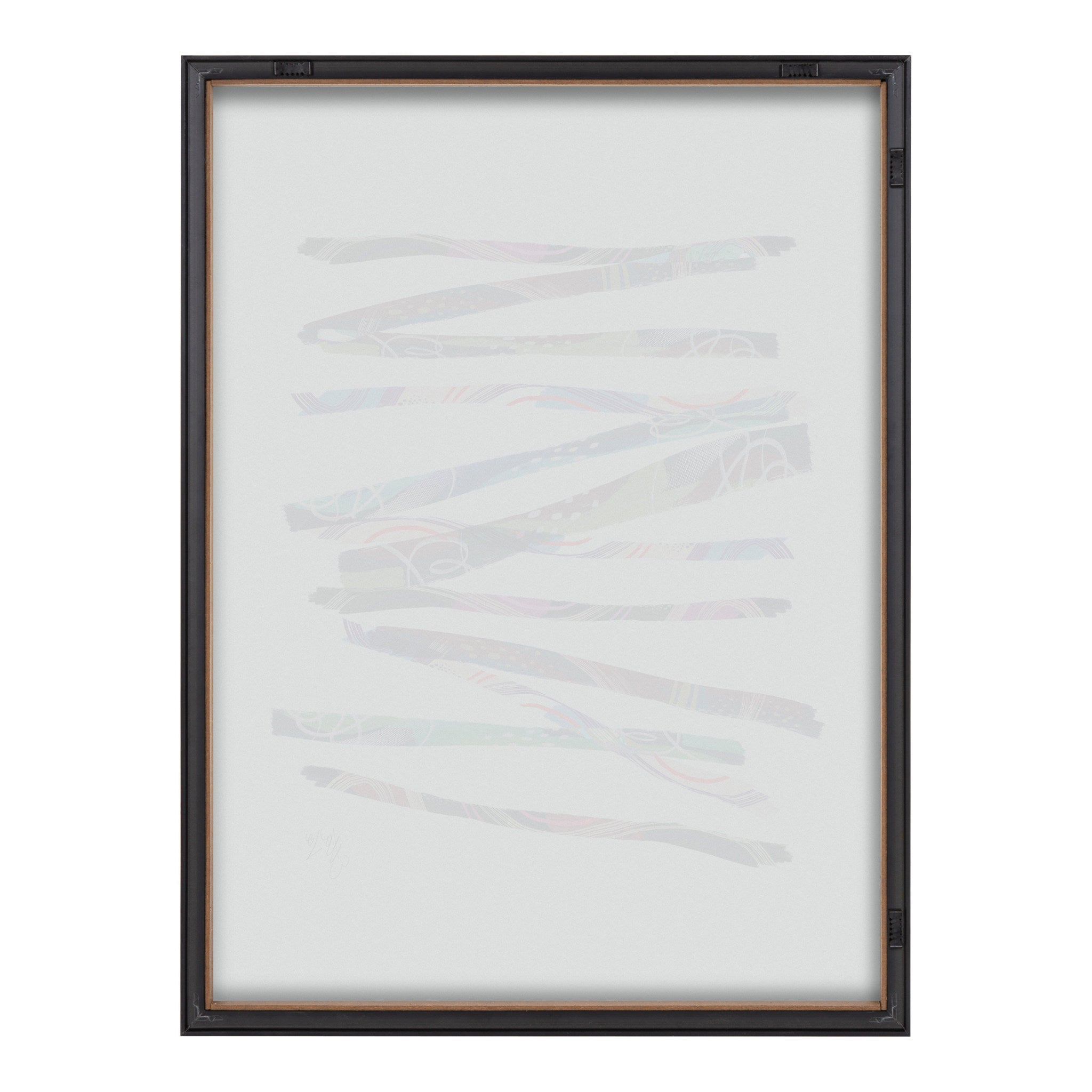 Blake Abstract Sticks 5 Framed Printed Glass by Jessi Raulet of Ettavee