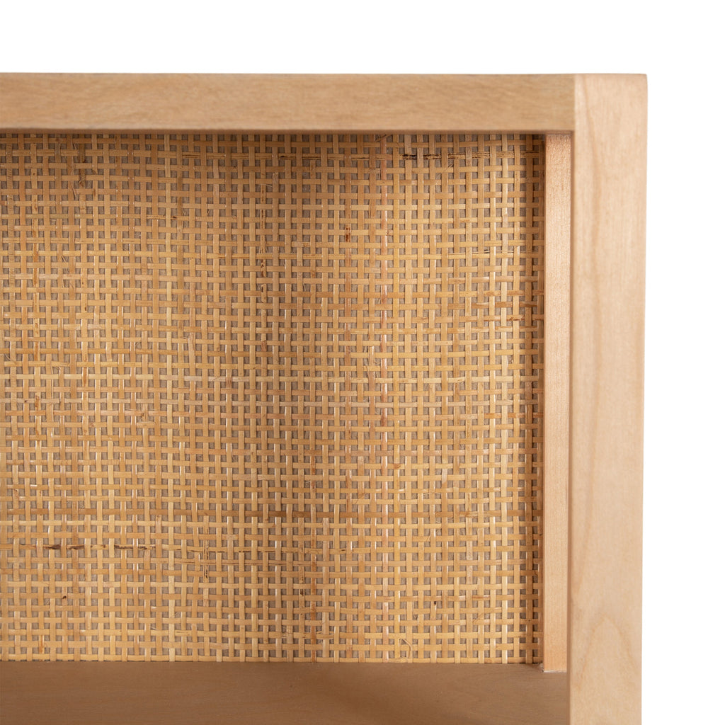 Ori Rattan/Wood Wall Shelf