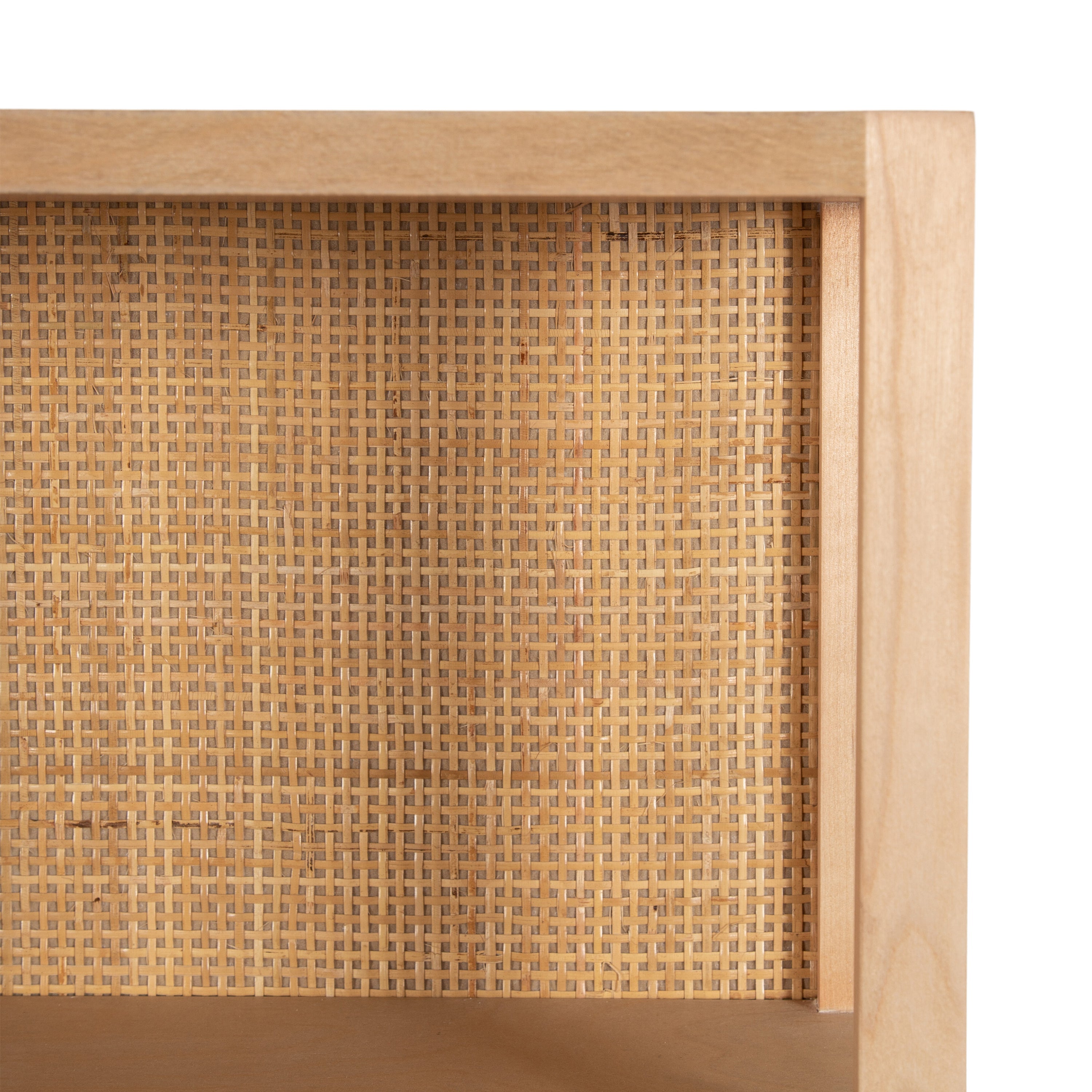 Ori Rattan/Wood Wall Shelf