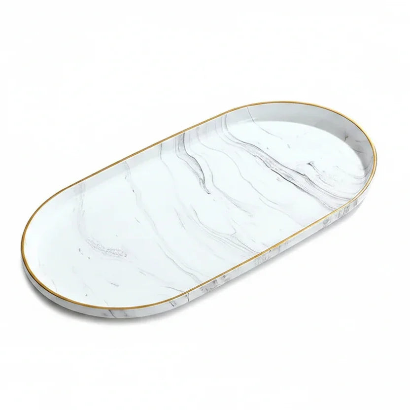 Vanity Tray - Non-Slip Marble Large