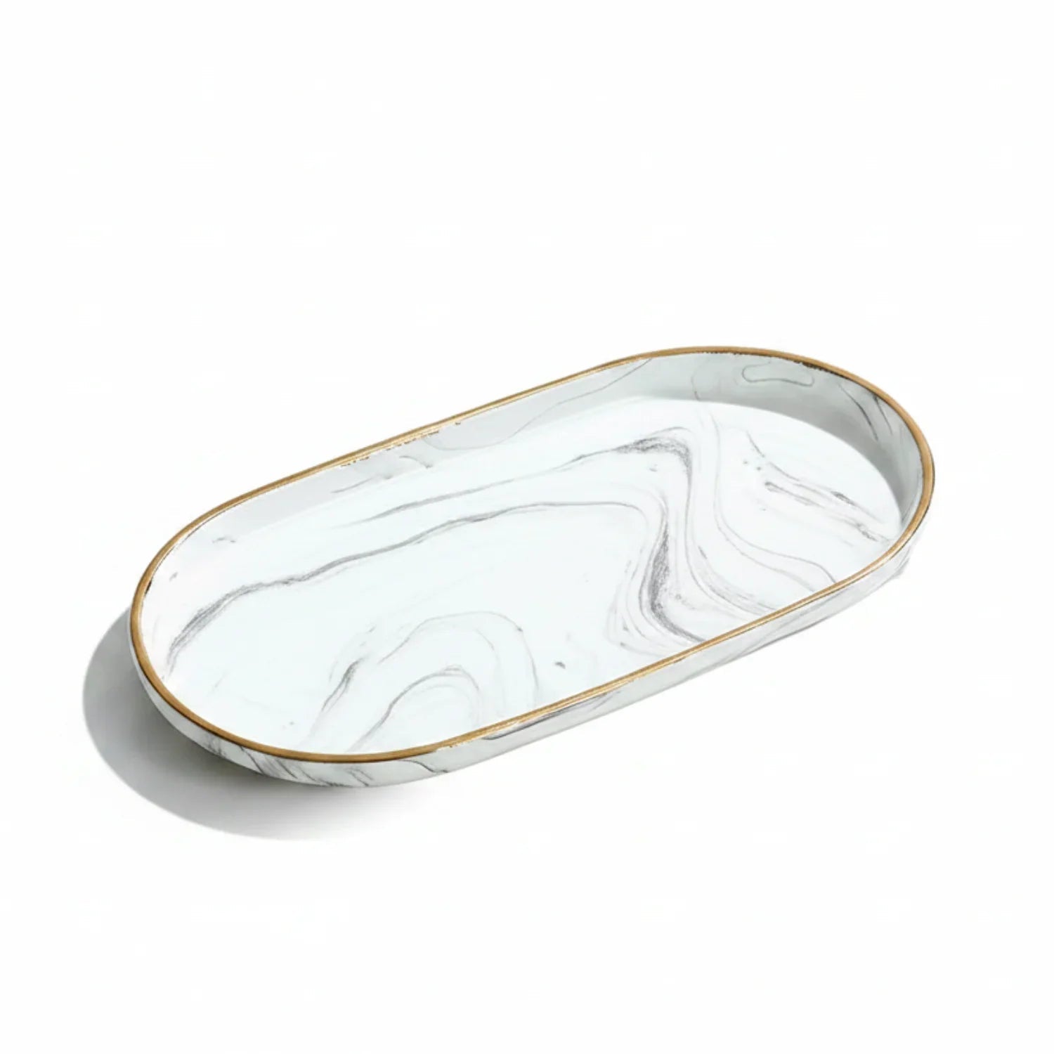 Vanity Tray - Non-Slip Marble Large