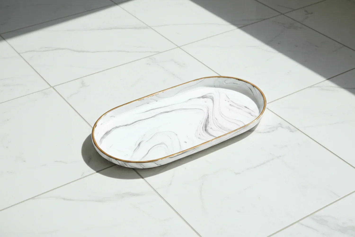 Vanity Tray - Non-Slip Marble Large