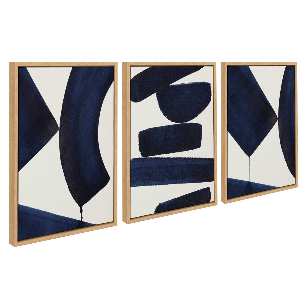 Sylvie Japandi 3, Japandi 26 and Japandi 4 Framed Canvas Set by Rocket Jack