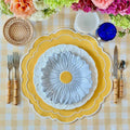 VELORA YELLOW ROUND FABRIC PLACEMAT (Set Of 4)