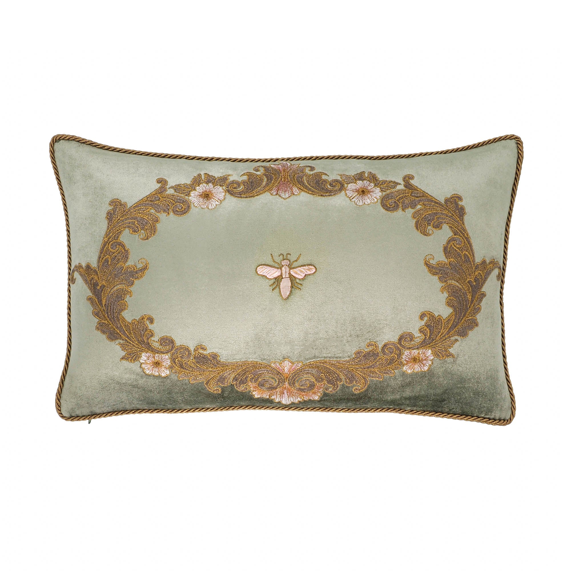 Venice Silk Velvet Throw Pillow Cover, 12 x 20