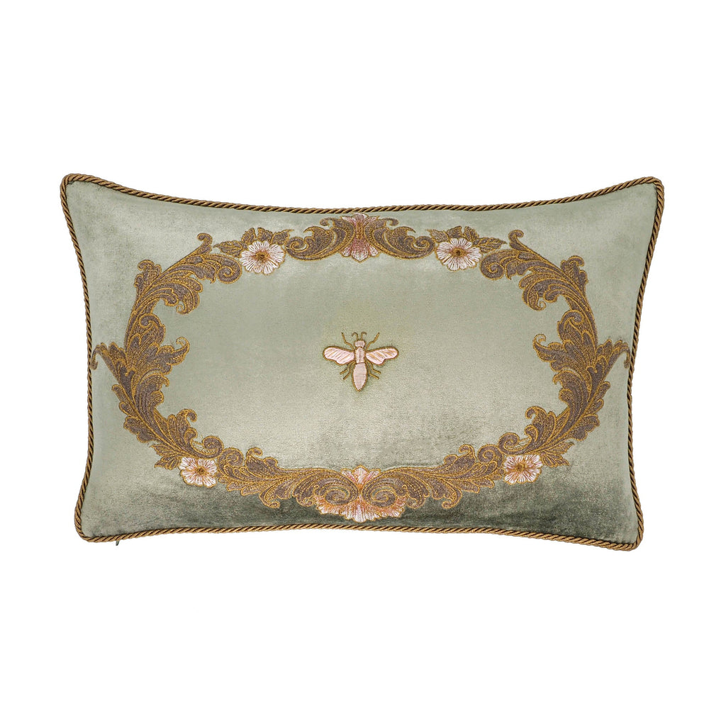 Venice Silk Velvet Throw Pillow Cover, 12 x 20