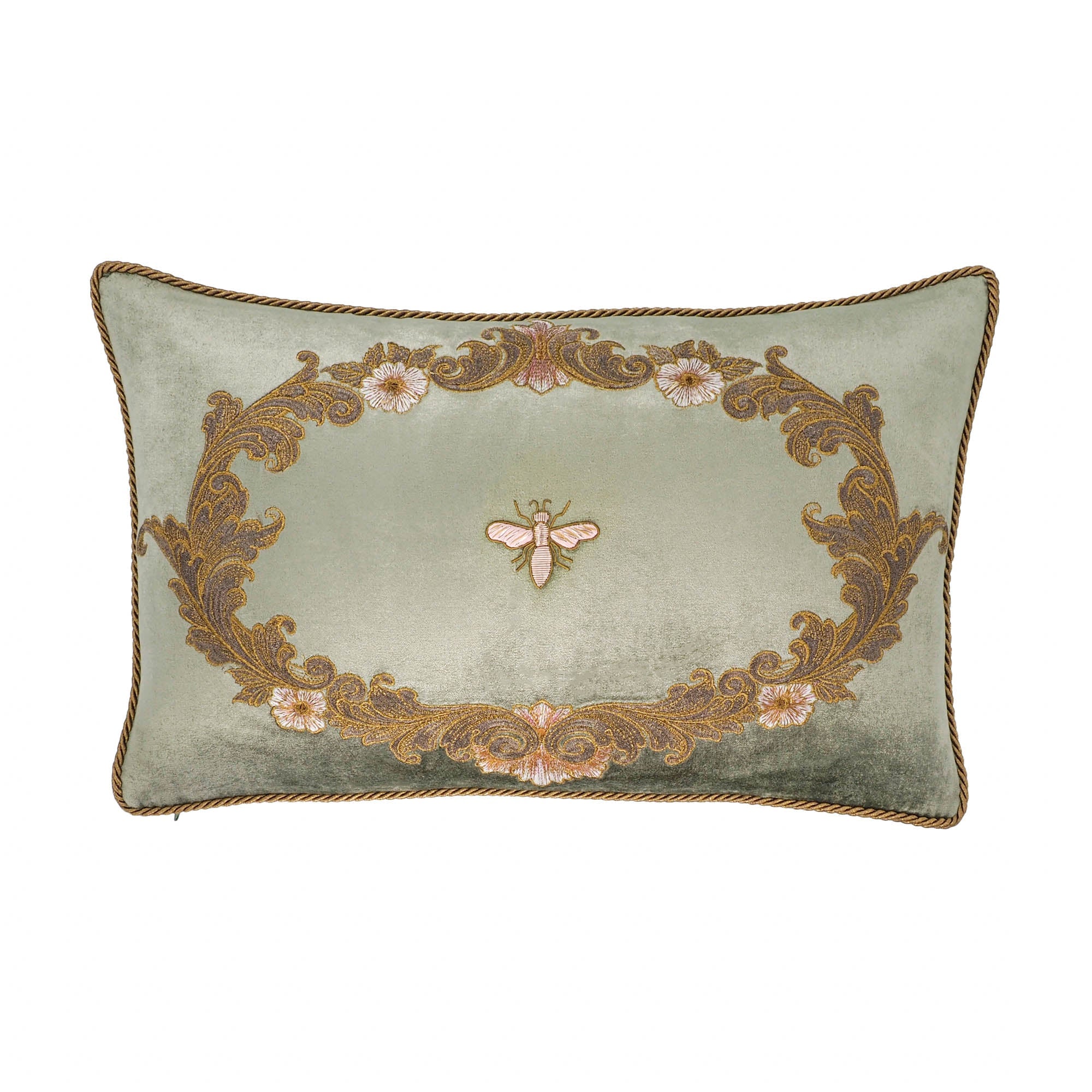 Venice Silk Velvet Throw Pillow Cover, 12 x 20