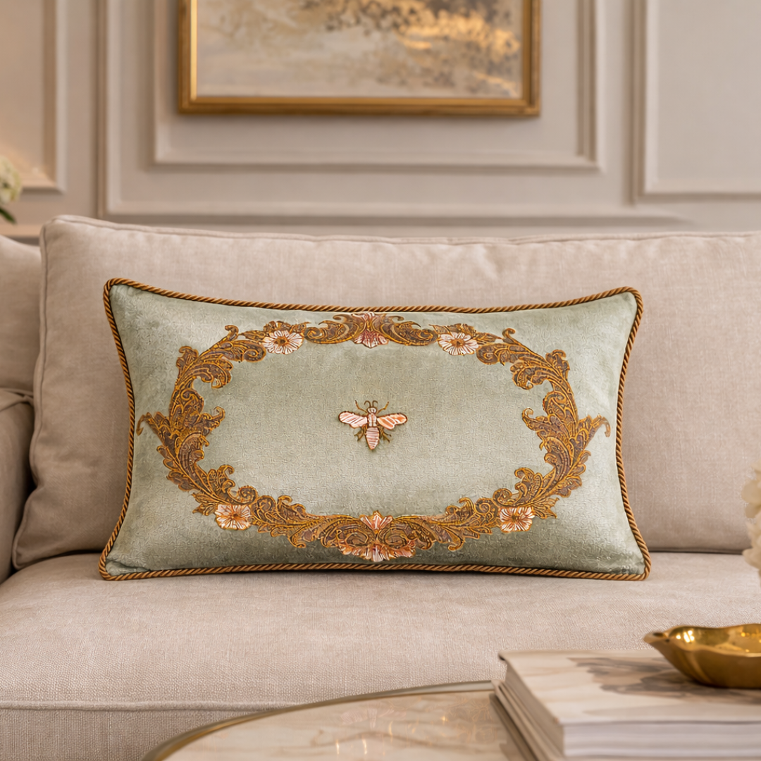 Venice Silk Velvet Throw Pillow Cover, 12 x 20